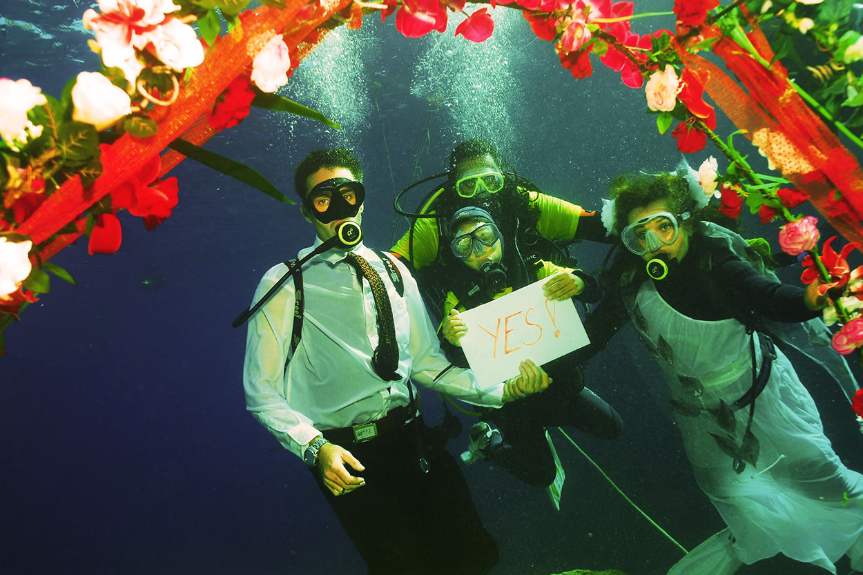 Underwater marriage